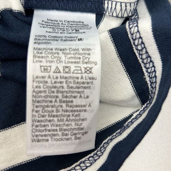 J. Crew Ci033 Mariner jersey long-sleeve polo T-shirt in stripe size xs NWT - Picture 9 of 10